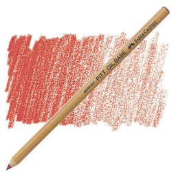 Faber-Castell Pitt Monochrome Oil-Based Artist Pencil - Sanguine pencil and swatch