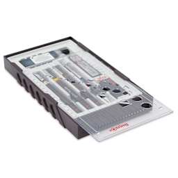 Rotring Isograph Technical Pens - 0.25 mm, 0.35 mm, 0.5 mm, Set of 3, packaging laid flat