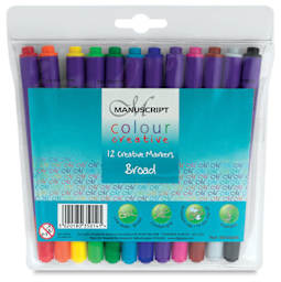 Colour Creative Markers - Front of package of Set of 12 Broad Nib Markers