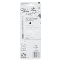Sharpie Clear View Highlighters - Set of 3, Stick Style, back of the packaging