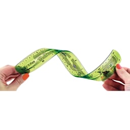 Maped Twist ‘n Flex Ruler - 12", green ruler twisted