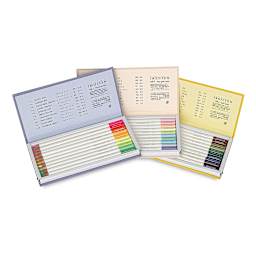 Irojiten Color Pencil Set - Seascape, Set of 30, Volumes opened, showing contents.
