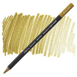 Caran D'Ache Museum Aquarelle Pencil - Green Ochre pencil and swatch