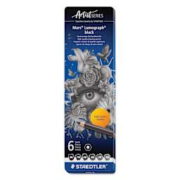 Staedtler Mars Lumograph Black Drawing Pencils - Set of 6