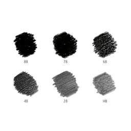 Staedtler Mars Lumograph Black Drawing Pencils - Set of 6