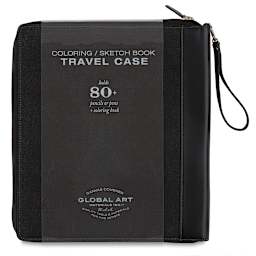 Speedball Sketchbook Travel Case - Black, Large, front of the packaging sleeve