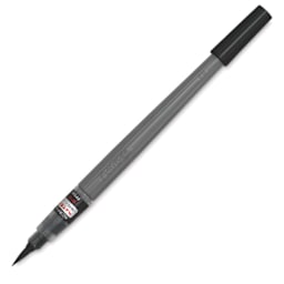 Pentel Arts Pigment Ink Color Brush Black Medium Tip, shown open