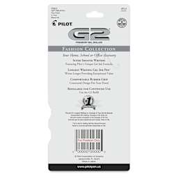 Pilot G2 Gel Pen - 0.7 mm, Green, Fine - back of packaging