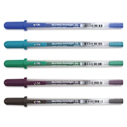 Sakura Gelly Roll Moonlight Pens - Dark Colors, Set of 5, Fine Point