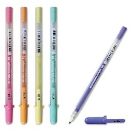 Sakura Gelly Roll Moonlight Pens - Pastel, Set of 5, Bold, pens out of packaging one with cap off