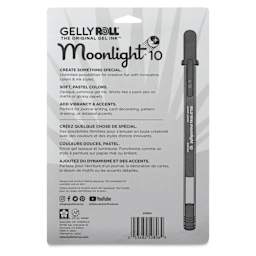 Sakura Gelly Roll Moonlight Pens - Pastel, Set of 10, Bold, back of packaging