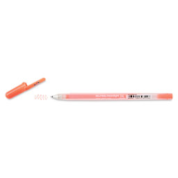 Sakura Gelly Roll Moonlight Pen - Fluorescent Orange, Fine Point with cap off