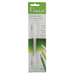 Finesse Colored Pencil Blender - Front of blister package of single blender
