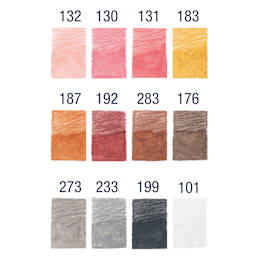 Faber Castell Goldfaber Aqua Watercolor Pencils - Set of 12, Skin Tones swatches