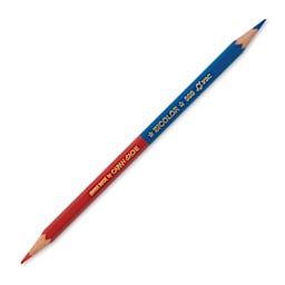 Caran d'Ache Graphicolor BiColor Pencil - Blue and Red pencil shown at angle