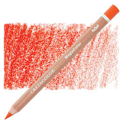 Cretacolor Mega Colored Pencil - Permanent Red Light pencil and swatch