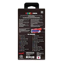 Posca Colored Pencils - Set of 24, Assorted Colors, back of packaging