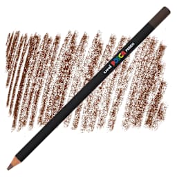 Posca Colored Pencil - Dark Brown pencil and swatch