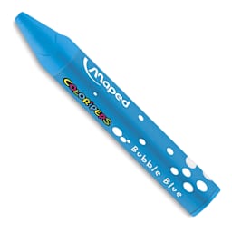 Maped Color'Peps Triangular Oil Pastels - Single Bubble Blue Pastel shown at angle