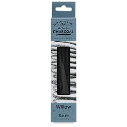 Winsor & Newton Willow Charcoal - Medium, Pkg of 12 (Front of packaging)
