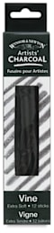 Vine Charcoal, Pkg of 12 Sticks - Extra Soft (Outside of package)