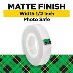 Matte finish, Width 1/2 inch, Photo safe