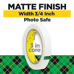 Scotch Magic Transparent Tape Roll - 3/4" x 72 yards, 3" Core