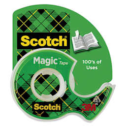 Scotch Magic Transparent Tape in Dispenser - 1/2" x 12.5 yards front of packaging