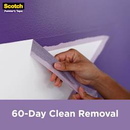 Scotch Painter's Tape for Delicate Surfaces, 60-day clean removal demonstration