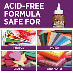Acid-free formula safe for: photos, paper, crafts, and more!