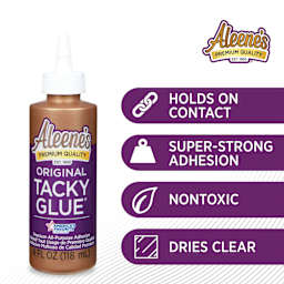 Holds on contact, super-strong adhesion, nontoxic, dried clear