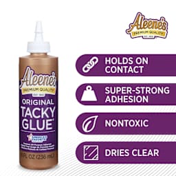 Holds on contact, super-strong adhesion, nontoxic, dries clear