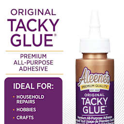 Original Tacky Glue premium all-purpose adhesive, Ideal for: household repairs, hobbies, crafts.