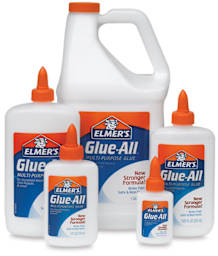 Elmer's Glue-All, Various sizes. In bottles.