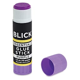 Blick Glue Stick - 1.41 oz, Purple, Purple with lid off