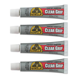 Gorilla Clear Grip Glue - 4 .2 oz tubes shown horizontally
