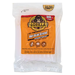 Gorilla All-Temp Hot Glue Sticks - Pkg of 30, 4" (Front of package)All Temp 