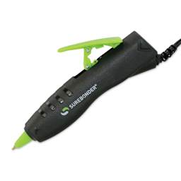 Surebonder Specialty Series Detail Tip Dual Temp Mini Hot Glue Pen, outside of the packaging. 