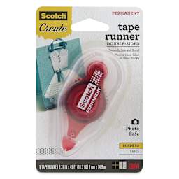 Scotch Permanent Tape Runner - 0.3" x 16.3 yds - front of packaging