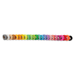 Col-R-Tone System Masking Tape - 3/4" x 500", Assorted, Pkg of 24 laid out in a line