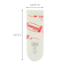 Command Adhesive Poster Strips - Pkg of 60, strip dimensions