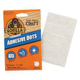 Gorilla Permanent Adhesive Dots - Pkg of 150, 1/2"