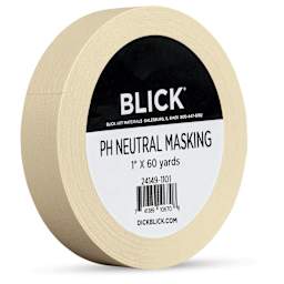 Blick pH Neutral Masking Tape - Natural, 1" x 60 yds - angled