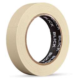 Blick pH Neutral Masking Tape - Natural, 1" x 60 yds - out of packaging, angled