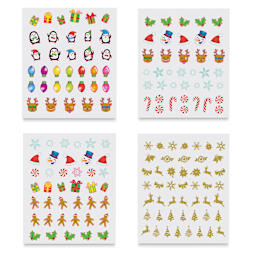 Holiday Nail Art Mini Kit - Stickers included in Kit