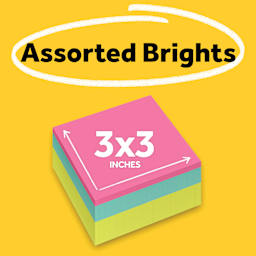 Assorted Brights, 3" x 3"