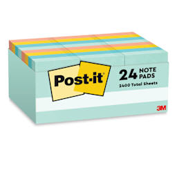 Post-it Notes - Pkg of 24, Beachside Cafe, 1-3/8" x 1-7/8" front of packaging