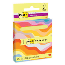 Post-it Super Sticky Notes-to-go Pop-Up Notes - Citron Yellow, 3" x 3" front of packaging