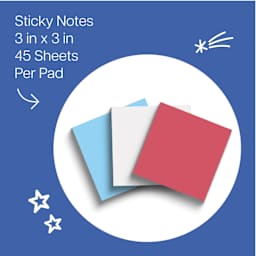 Sticky Notes, 3 in x 3 in, 45 sheets per pad