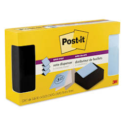 Post-it Black Wave Top Pop-up Notes Dispenser Set front of packaging